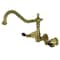 Kingston Brass KS1283PKL Duchess Wall Mount Kitchen Faucet, Antique Brass KS1283PKL - alternate 1